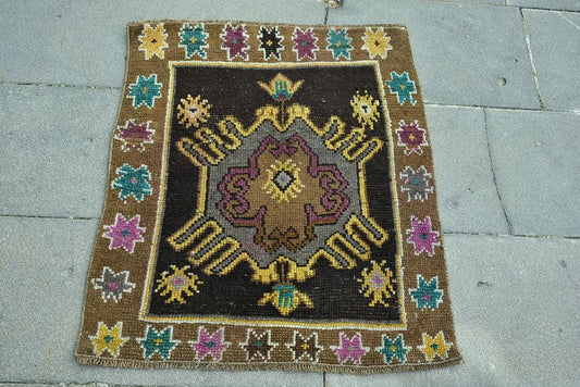 Vintage Turkish Mini Rug 2 x 2.4 ft