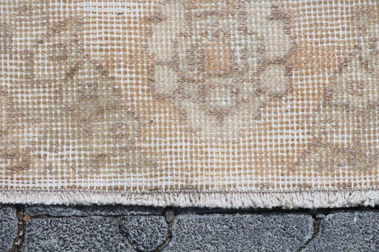 Vintage Turkish Mini Rug 1.4 x 2.8 ft