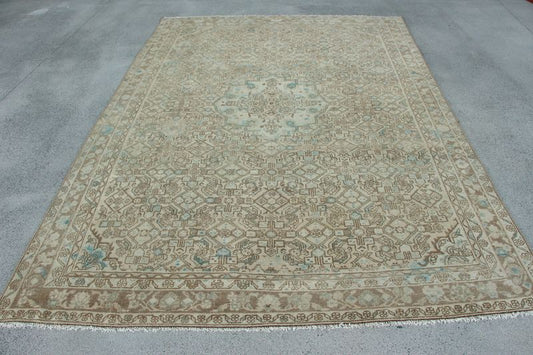 XL Vintage Persian Accent Area Rug 6.3 x 9.7 ft