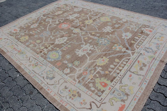 XL Vintage Turkish Accent Area Rug 7.9 x 9.8 ft