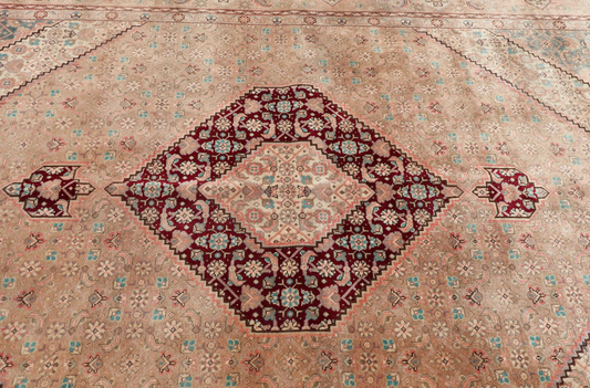 XL Vintage Turkish Accent Area Rug 6.5 x 9.7 ft