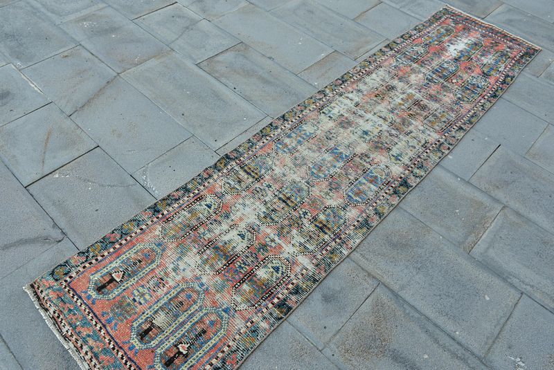 Vintage Turkish Runner Rug 1.9 x 8.4 ft