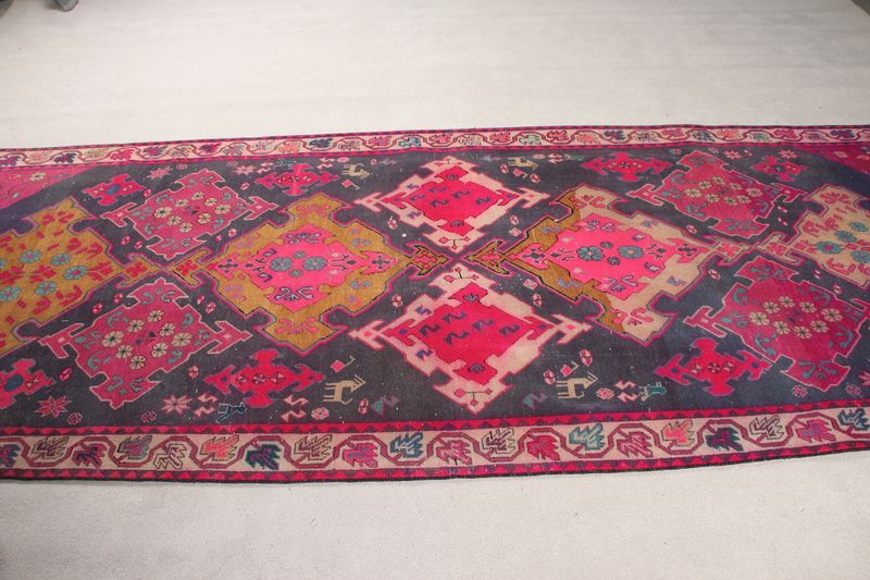 Vintage Persian Accent Area Rug 4.2 x 11 ft