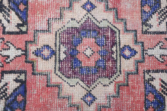 Vintage Turkish Mini Rug 1.4 x 2.6 ft