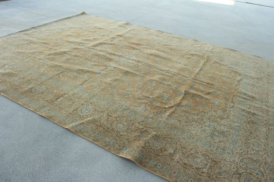 XL Vintage Turkish Accent Area Rug 10.2 x 13.5 ft