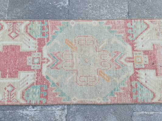Vintage Turkish Mini Rug 1.6 x 3.2 ft