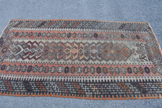 Vintage Turkish Accent Area rug 3.9 x 7.1 ft