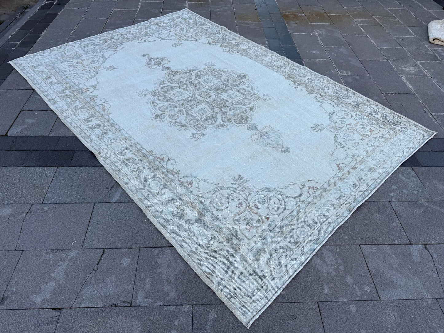 XL Vintage Turkish Accent Area Rug 7 x 10 ft