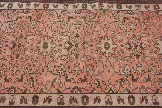 Vintage Turkish Runner Rug 3.4 x 7.2 ft