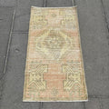 Vintage Turkish Mini Rug 1.5 x 2.9 ft