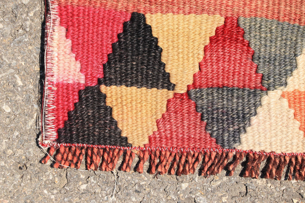 Vintage Turkish Runner Rug 2.6 x 12.6 ft