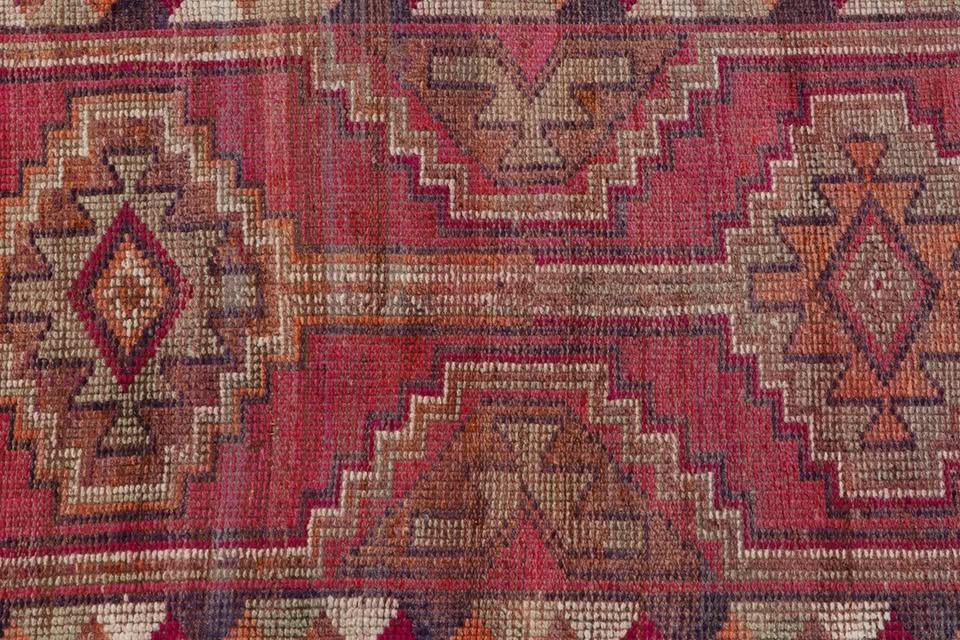 Vintage Turkish Runner rug 3.1 x 10.6 ft