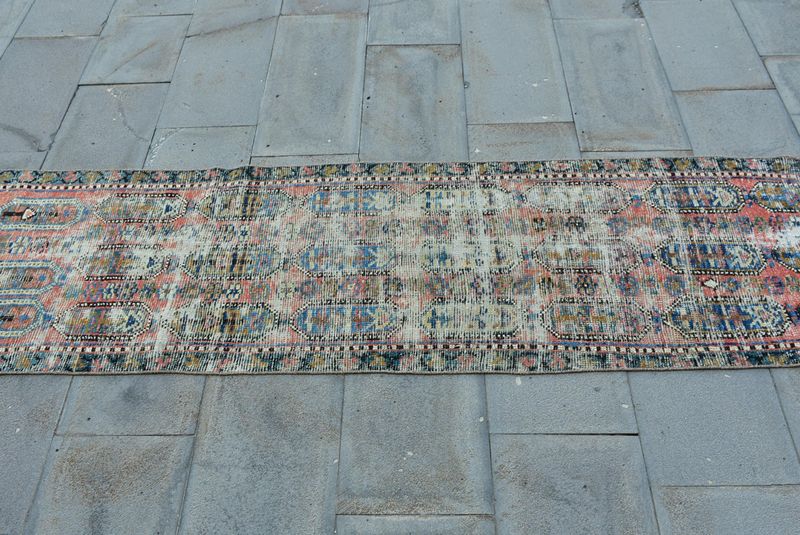Vintage Turkish Runner Rug 1.9 x 8.4 ft