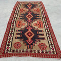 Vintage Turkish Accent Area rug 4.7 x 9.4 ft