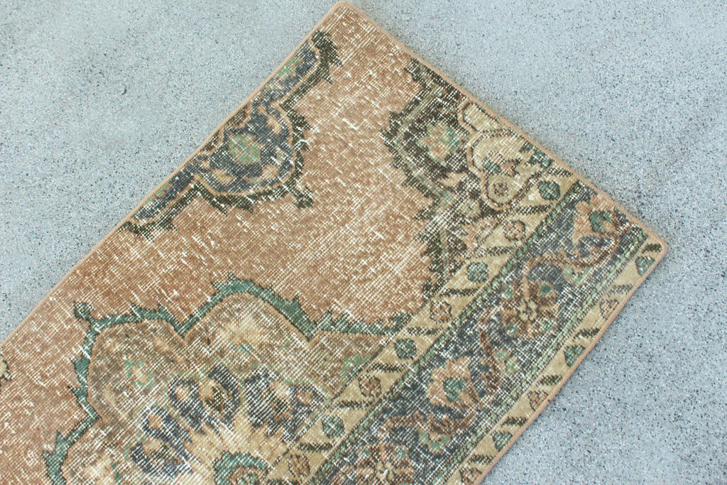 Vintage Turkish Mini Rug 1.9 x 3.3 ft