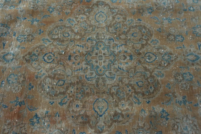 XL Vintage Turkish Accent Area Rug 10.2 x 13.6 ft