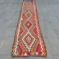 Vintage Turkish Runner Rug 2.7 x 11.9 ft