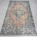 XL Vintage Turkish Accent Area Rug 5.6 x 9.9 ft