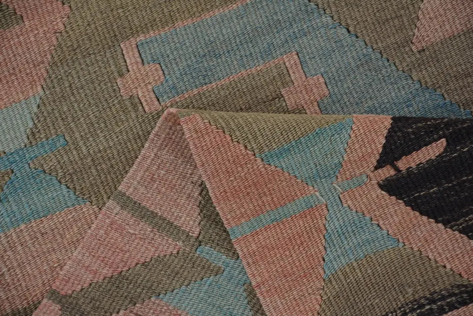 XL Vintage Turkish Accent Area rug 5.1 x 10.4 ft