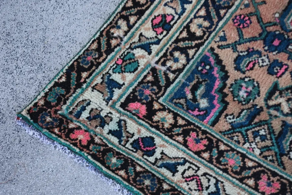 Vintage Persian Runner Rug 3.3 x 9.9 ft