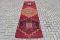 Vintage Turkish Runner Rug 2.6 x 9.3 ft