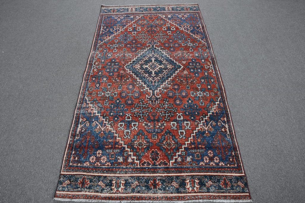 Vintage Persian Accent Area Rug 3.2 x 6.4 ft