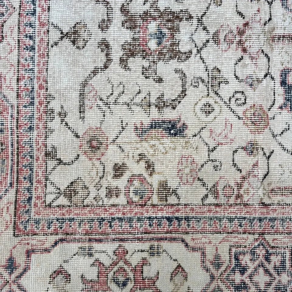 XL Vintage Turkish Accent Area Rug 6.2 x 10.5 ft