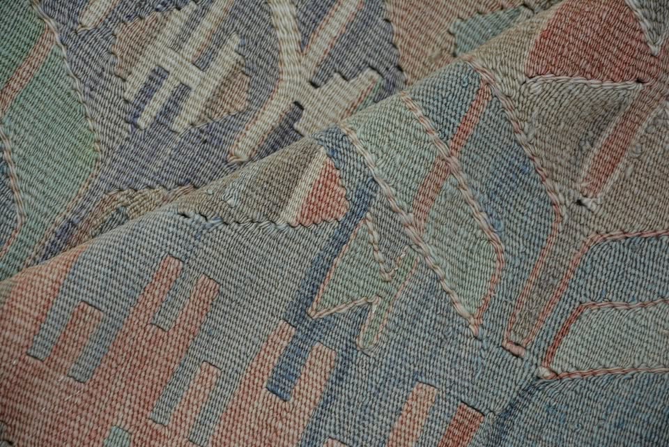 XL Vintage Turkish Accent Area Rug 4.4 x 9.5 ft