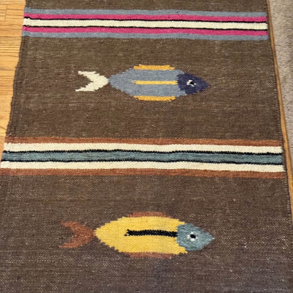 Handwoven Kilim Runner Rug 2.1 x 6 ft