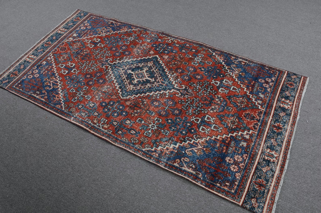 Vintage Persian Accent Area Rug 3.2 x 6.4 ft