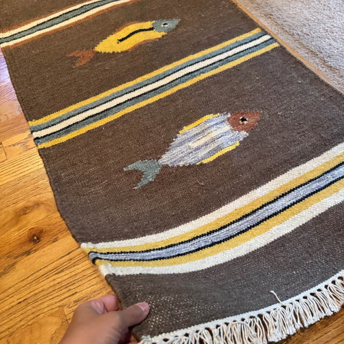 Handwoven Kilim Runner Rug 2.1 x 6 ft