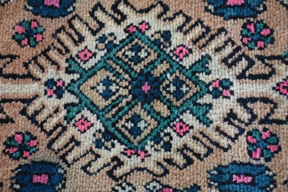Vintage Persian Runner Rug 3.3 x 9.9 ft