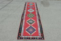 Vintage Turkish Runner Rug 2.7 x 9.7 ft