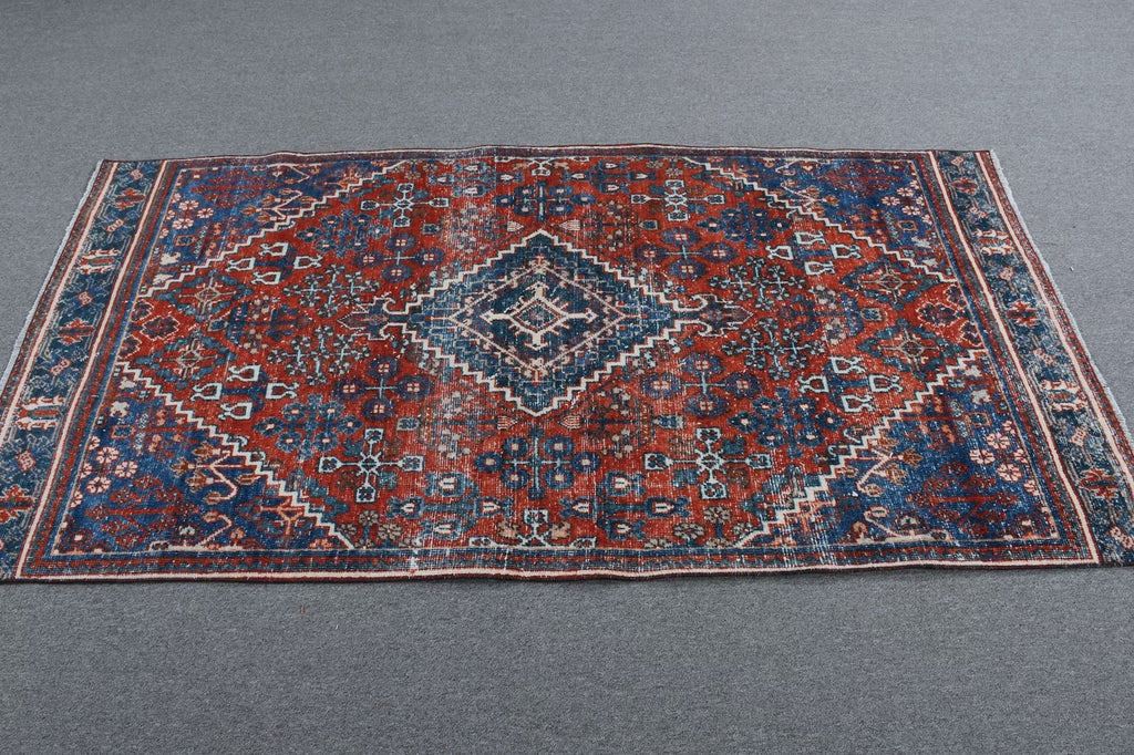 Vintage Persian Accent Area Rug 3.2 x 6.4 ft