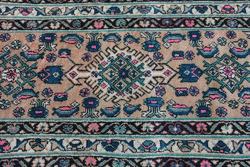 Vintage Persian Runner Rug 3.3 x 9.9 ft