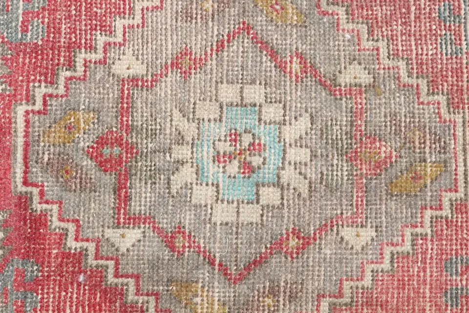 Vintage Turkish Mini Rug 1.6 x 3.2 ft