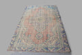 Vintage Turkish Accent Area rug 5 x 8.3 ft