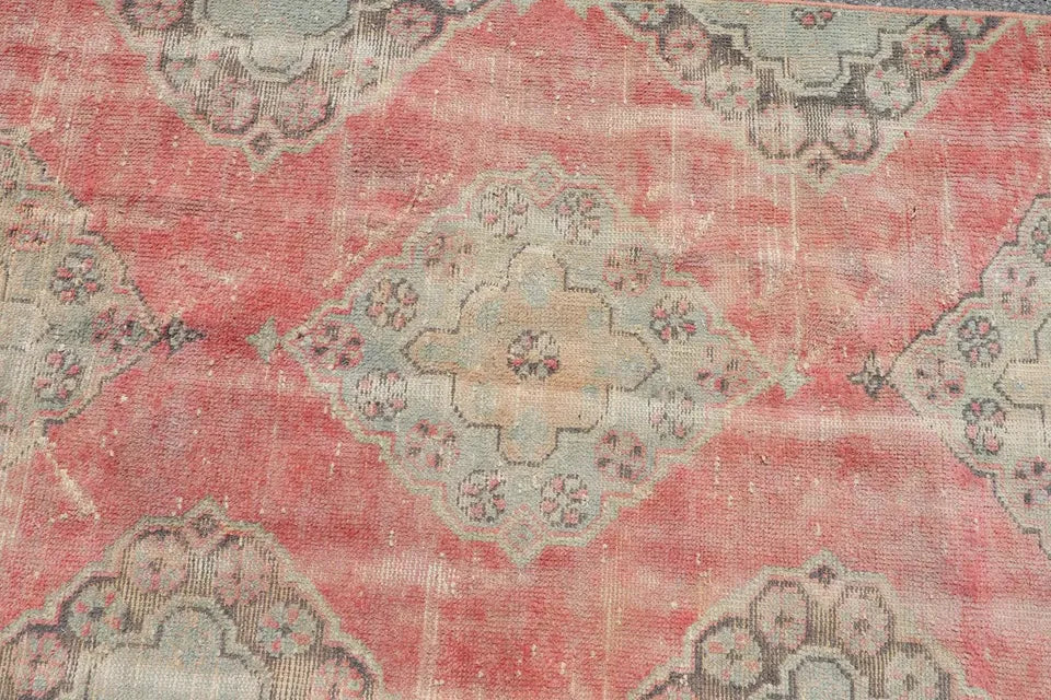 Vintage Turkish Runner Rug 2.9 x 10.4 ft