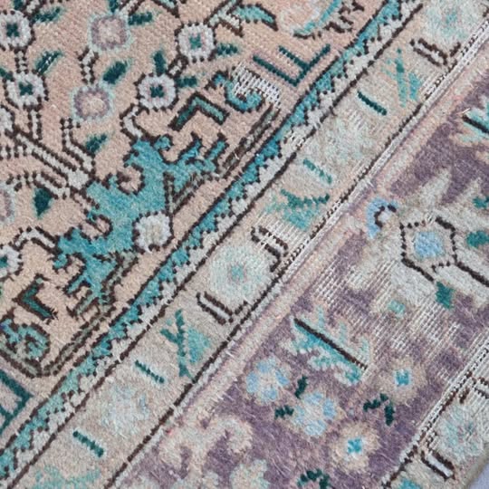 XL Vintage Persian accent area rug 6.4 x 9.3 ft