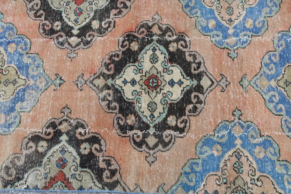 Vintage Turkish Runner rug 3 x 9.4 ft