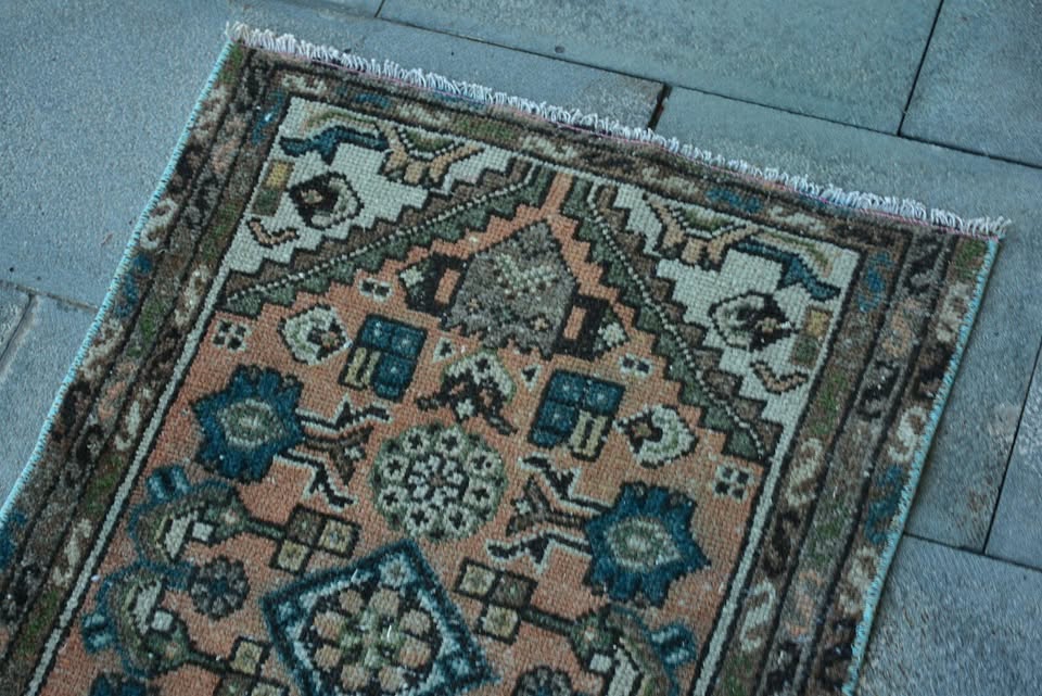 Vintage Turkish Mini Rug 1.8 x 2.6 ft