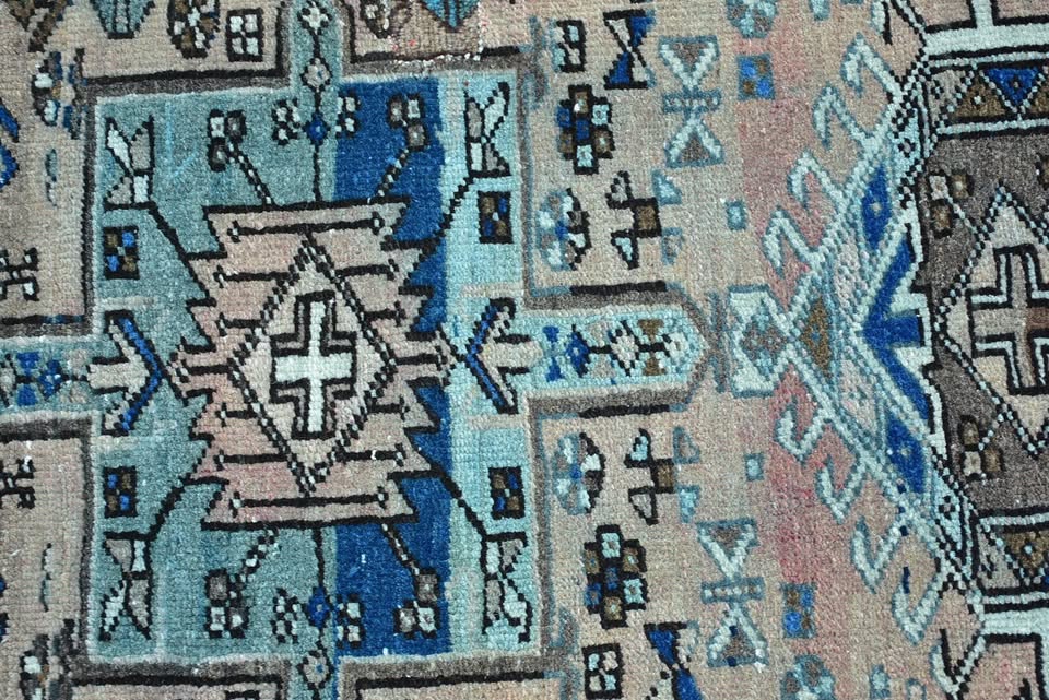 Vintage Turkish Mini Rug 2.5 x 3.1 ft