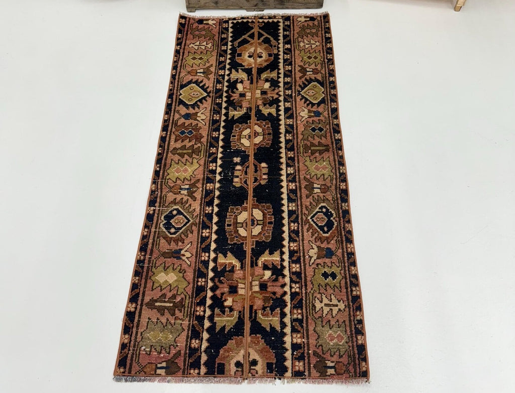 Vintage Turkish Runner Rug 2.1 x 4.7 ft