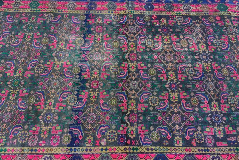 Vintage Persian Accent Area Runner Rug 4.3 x 9.2 ft