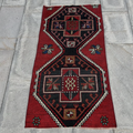 Vintage Turkish Accent Area rug 2.3 x 4.3 ft
