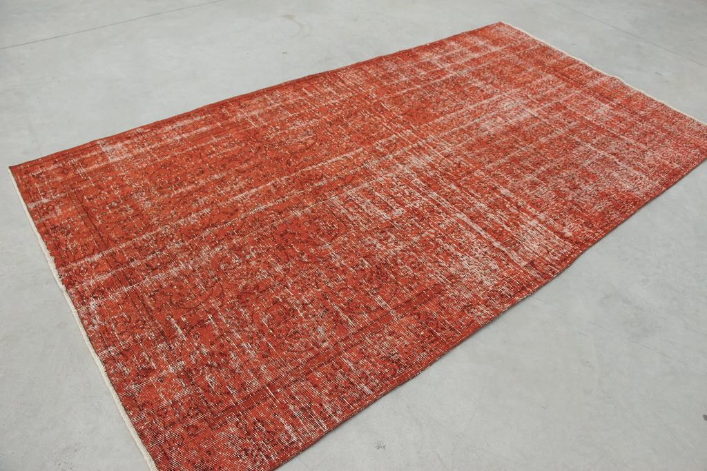 XL Vintage Turkish Accent Area rug 4.9 x 8.9 ft