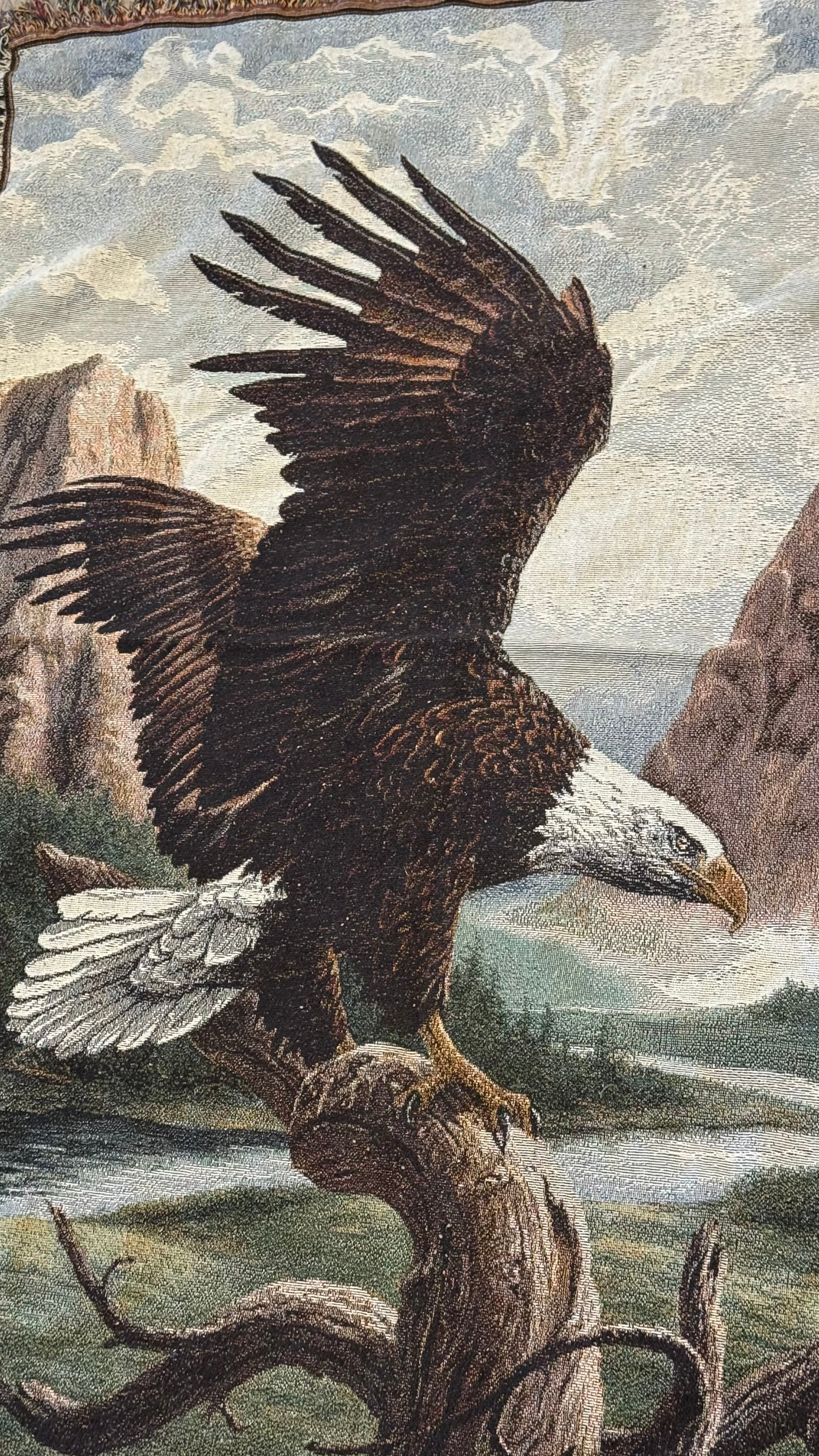 Golden Eagle Tapestry Blanket