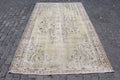 Vintage Turkish Accent Area rug 5 x 8.3 ft