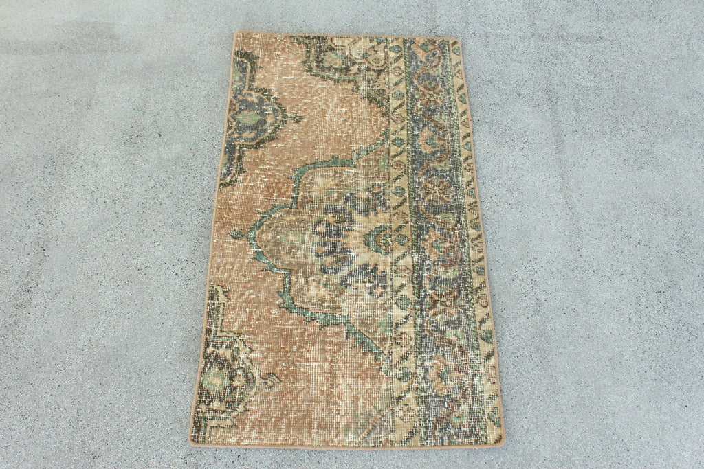 Vintage Turkish Mini Rug 1.9 x 3.3 ft