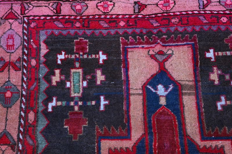 Vintage Turkish Runner Rug 3.3 x 9.6 ft
